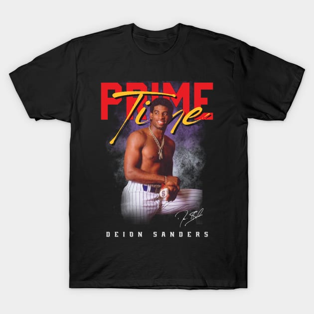 Deion Sanders Aesthetic Tribute 〶 T-Shirt by Terahertz'Cloth